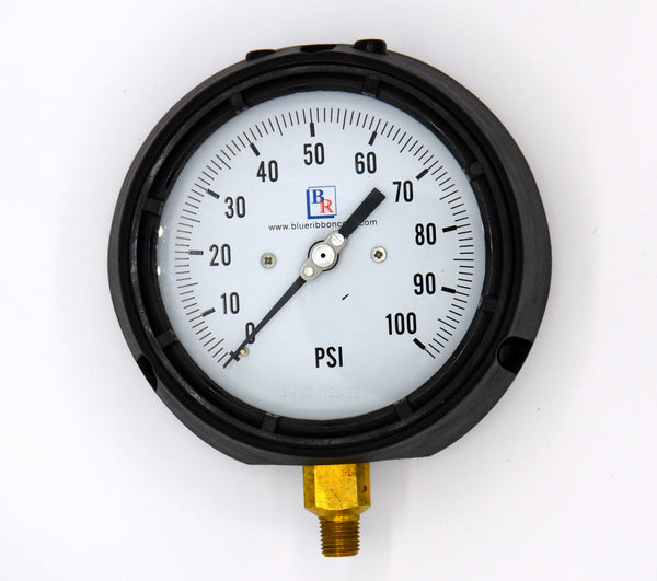 4.5" Dial Brass Process Pressure Gauge Model BR811D